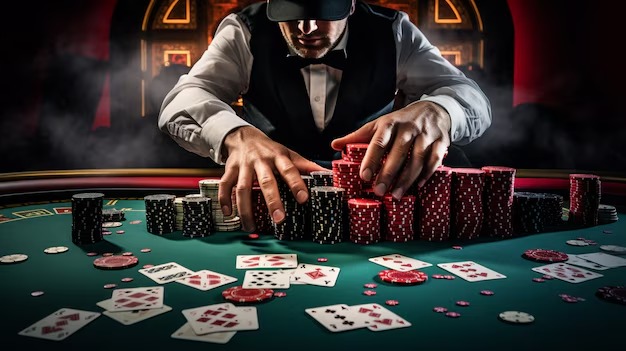 Live casino table with multiple camera angles
